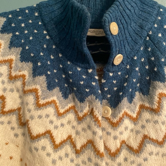 Fjall Raven women’s medium 100% wool cardigan - cream and blue - Picture 2 of 9